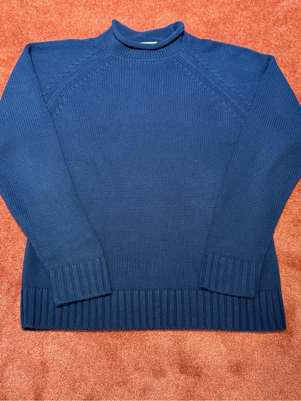 Alex Mill Roll Neck Sweater in Dark Navy Cotton - Picture 3 of 4